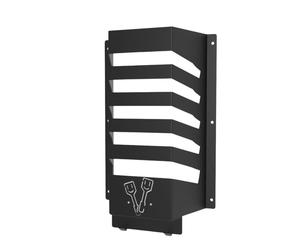 BBQBuddies Porte-accessoires BBQ - Small - Support pour grille de barbecue - Support pour Plate Setter - Support mural pour accessoires de barbecue - 47x30 cm - Acier, Noir