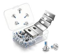 BBTO 24 lames de rechange et 24 vis compatibles avec ViAX 250/500 | compatibles avec MOVA 600/1000, LiDAX Ultra 800/1200/1600/1000 AWD/2000 AWD, NAVAX 3500/5000 AWD. Lames de rechange en acier