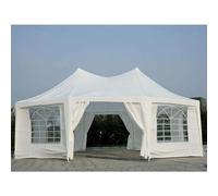 Bc-Elec - 5300-0010 Tonnelle De Jardin, Tente De Réception, Pavillon De Jardin Octognal, 6,8x5 M Version Luxe, 45 Personnes Blanc