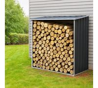 Abri pour stockage de bois - Bc-elec - 5662-0505 - Acier galvanisé - 163 x 83 x 154 cm - Montage facile