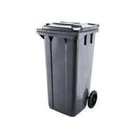Bc-elec - GX-009A Outdoor poubelle 100 litres, Poubelle 100L sur roulettes 48x55x81cm, gris
