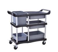 Bc-elec - GX-032E Chariot de dbarrassage et dressage, Desserte de cuisine, Servante 3 tages avec freins, 104x46x91cm