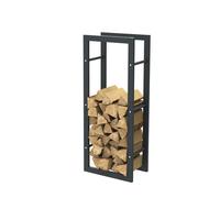 Bc-elec - HHWPF0005 Rangement bois en acier noir 100x40x25CM, rack pour bois de chauffage, range-bches