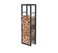 Bc-elec - HHWPF0015 Rangement bois en acier noir 125x40x25CM, rack pour bois de chauffage, range-bches