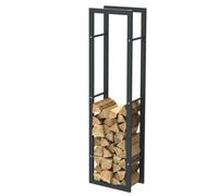 Bc-elec - HHWPF0016 Rangement bois en acier noir 150x40x25CM, rack pour bois de chauffage, range-bches