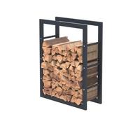 Bc-Elec - Hhwpf0017 Rangement À Bois En Acier Noir 80*60*25cm, Rack Pour Bois De Chauffage, Range-Bûches Noir
