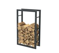 Bc-elec - HHWPF0018 Rangement bois en acier noir 100x60x25CM, rack pour bois de chauffage, range-bches