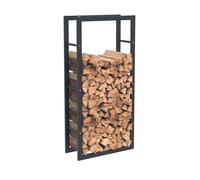 Bc-elec - HHWPF0019 Rangement bois en acier noir 125x60x25CM, rack pour bois de chauffage, range-bches