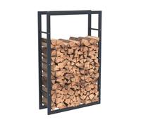 Range-bûches en acier noir Bc-elec HHWPF0022 125x80x25CM