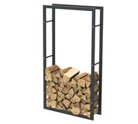 Bc-elec - HHWPF0023 Rangement bois en acier noir 150x80x25CM, rack pour bois de chauffage, range-bches