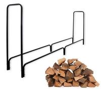 Bc-elec - HMFR-06 Rangement bois en acier noir 240X36X120CM, rack pour bois de chauffage, range-bches