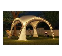 Bc-Elec - Hopw-Led35g Tonnelle De Jardin 3.5x3.5m Avec Éclairage Led Et Capteur Solaire. Tente De Fête, Pavillon De Jardin, Chapiteau Gris