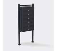 Bc-elec - HPB1X6-GS Boite aux lettres sur pieds Anthracite pour 6 appartements
