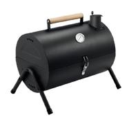 BC-ELEC - JY-022-C Barbecue portable au charbon de bois avec fonction fumoir - Barbecue compact avec cheminée et thermomètre