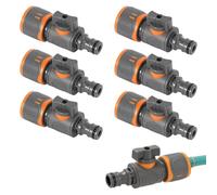 BCENG Lot de 6 raccords de tuyau d'arrosage de 1/2" avec vanne de | Raccord de tuyau d'arrosage avec vanne d'arrêt pour un réglage continu et un arrêt de l'eau