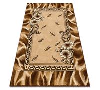 BCF Tapis Morad TRIO fleurs feuilles classique - vieil or 60x110 cm