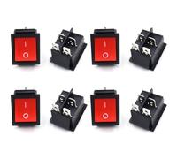 BCHKO Interrupteur Bipolaire à Bascule Lumineux Rouge - 6 Pcs (2 Positions ON/OFF) - Pour une Commande Fiable et Universelle. Idéal Bateaux, Voitures, Appareils Électroménagers. Installation Facile.