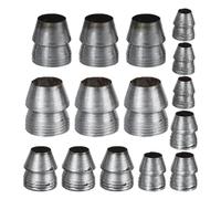 BCOATH 15 Pièces Coin de Hache pour Manche Rond Argenté en Fer | Stabilité de Tête, Format Portable, Usage Multifonction, pour Menuiserie Bois et Travaux Agricoles