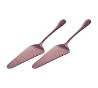 BCOATH 2 Pièces Spatule Triangulaire à Tarte en Acier Inoxydable | Coupe et Service Faciles, Usage Polyvalent, pour Cuisson et Préparation, Couleur Pourpre