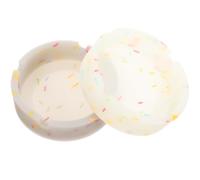 BCOATH 2pièces Cendrier Silicone Lumineux Phosphorescent Rond Lot Couleurs Candy Résistant Suie Décoration Bureau Salon