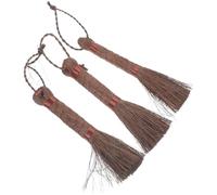 BCOATH 3 Pièces Brosse à Bonsaï en Fibres de Palmier Balai Bonsaï Portable Brun Café Douce Robuste et Pots de Fleurs Présent de Pendaison de Crémaillère
