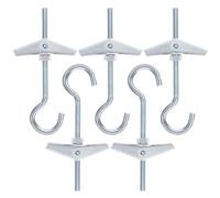 BCOATH 5 Sets Boulons à Bascule en Acier au Carbone pour Plaques de Plâtre et Panneaux en Fibres de Ciment, Fixation Solide pour Tringles à Rideaux et Cadres Photo