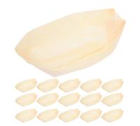BCOATH 50 Pièces Plateau Bateau à Sashimi Beige en Bois | Forme Bateau, Usage Jetable Pratique, Nettoyage Simplifié, Service Rapide pour Réceptions et Repas