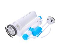BCOATH Accessoire de Réparation pour Toilettes Vanne D'entrée D'eau en Pp Bleu, Bouton de Chasse D'eau et Réglage Hauteur pour Réservoir Wc Ancien, Kit Complet