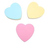 BCOATH Bloc de Notes Autocollantes Forme Cœur 8pcs Papier Facile à Retirer sans Trace pour Mur et Table Usage Bureau ou Maison