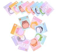 BCOATH Blocs-notes Adhésifs Auto-adhésifs Animaux Dessinés, Portables | Papier, Multi-usage, sans Traces, Forte Adhérence, École et Bureau, 16 Carnets