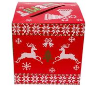 BCOATH Boîte à Billets de Tombola en Papier pour Fête de Noël, Urne Robuste Fonctionnement Simple et Thème Festif de Noël
