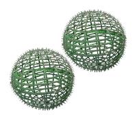 BCOATH Cage Décorative Topiaire Pratique Bavures 2 Pièces Présentoir à Fleurs Artificielles en Plastique Vert pour Jardin et Parc