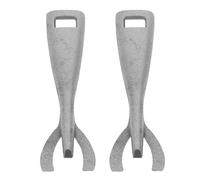 BCOATH Clips à steak en fonte 2 pièces, pince pour poêle à fajitas et barbecue, accessoires pour cuisson four et grill, ustensile barbecue extérieur anti-scalding