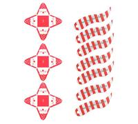 BCOATH Coffret Cadeau de Noël Pyramidal en Papier Rouge 50 Boîtes à Bonbons et Accessoires pour Fête de Noël Garçon et Filles et Invités