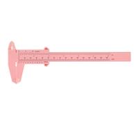 BCOATH Compas à Sourcils en Plastique Rose de 150 Mm, Règle Coulissante Légère et Facile à Transporter pour Maquillage Précis des Sourcils en Toute Sécurité