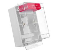 BCOATH Housse de Protection Rouge pour Bouton D'alarme Incendie Protection Complète et Anti-poussière en Plastique 18,5x12x9,2cm pour Usage Extérieur et Bureaux