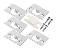 BCOATH Kit de 4 Plaques de Gâche et Installation Facile en Acier Inoxydable Argenté Résistance à L'usure pour Serrures de Porte pour Maisons et Commerces