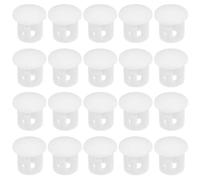 BCOATH Lot de 100 Bouchons en Plastique Blanc Rond pour Trous, Installation Facile, Design Esthétique, pour Caches-trous D'armoire et Meubles
