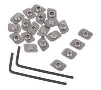 BCOATH Lot de 20 Verrous de Fenêtre Coulissante en Acier Inoxydable, Limiteur Réglable et Support Stable pour Bureau et Remplacement de Pièces de Fenêtre
