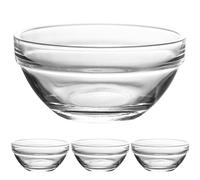 BCOATH Lot de 4 Coupelles à Sauce en Verre Résistant au Micro-ondes, Multi-fonction, pour Dessert et Service à Table, Design Élégant et Pratique