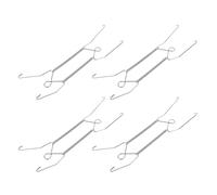 BCOATH Lot de 4 Crochets pour accrocher des tableaux en Acier Inoxydable pour Cadres photo et Platters 23-27 Cm, Support mural en W invisible, Rangement mural pour cuisines et espaces