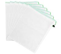BCOATH Lot de 6 Paquet Filet à Cordon en Polyester Blanc, Réutilisables et Portables pour Fruits et Légumes Frais, pour Épicerie ou Marché Fermier