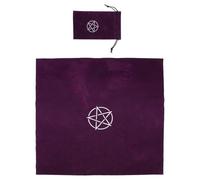 BCOATH Nappe de Tarot en Flanelle pour Lecture à Domicile avec Pochette à Cordon pour Rangement Multifonctionnel et Protection Couleur Pourpre Élégante