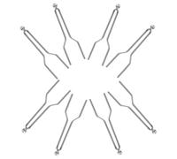 BCOATH outil de pyrograveur, plumes métalliques, 8 pièces, fer argenté, haute résistance, pour stylo chauffant et remplacement des pointes de pyrogravure