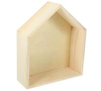 BCOATH Panier de Rangement Mural en Bois, étagère Murale Flottante, Forme Maison, Support Mural, pour Livres, Salon et Chambre d'enfant