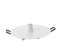 BCOATH Plaque de recouvrement pour plafonnier, Rosace pour lustre, Métal blanc, pièce encastrée ronde pour module LED et éclairage dissimulé, support stable, entretien simple, 55 mm à 90