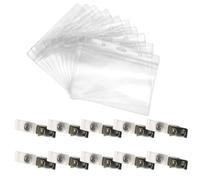 BCOATH Pochette Carte Grise Transparente Rigide en Pvc et Alliage, Étui de Protection Portable 4×3 Pouces pour Cartes D'identification et Badges, pour Usage Scolaire et Voyages