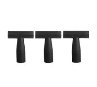 BCOATH Poignée en T en Plastique Noir Légère pour Pelle et Outils de Jardinage, Remplacement pour Pelle et Râteau, Lot de 3 Pièces