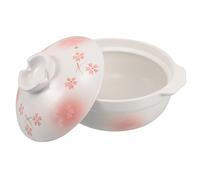 BCOATH Pot Japonerie en Argile 1000ml avec Couvercle, Résistant à Haute Température, pour Cuisson Polyvalente Maison