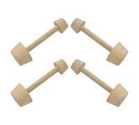 BCOATH Poussoir à Tarte en Bois Double Face 4 Pièces pour Pâtisserie Diy, Façonnage Facile des Tartelettes aux Œufs, Outil en Bambou pour Amateurs et Professionnels